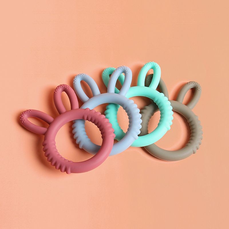 Baby Teething Toy Manufacturer - Safe Silicone Easter Teether Relief Handles