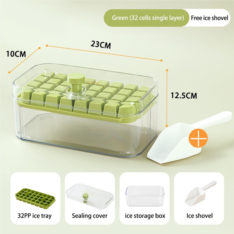 Silicone Ice Cube Tray Factory - Portable One-Touch Release 64 Grids Maker