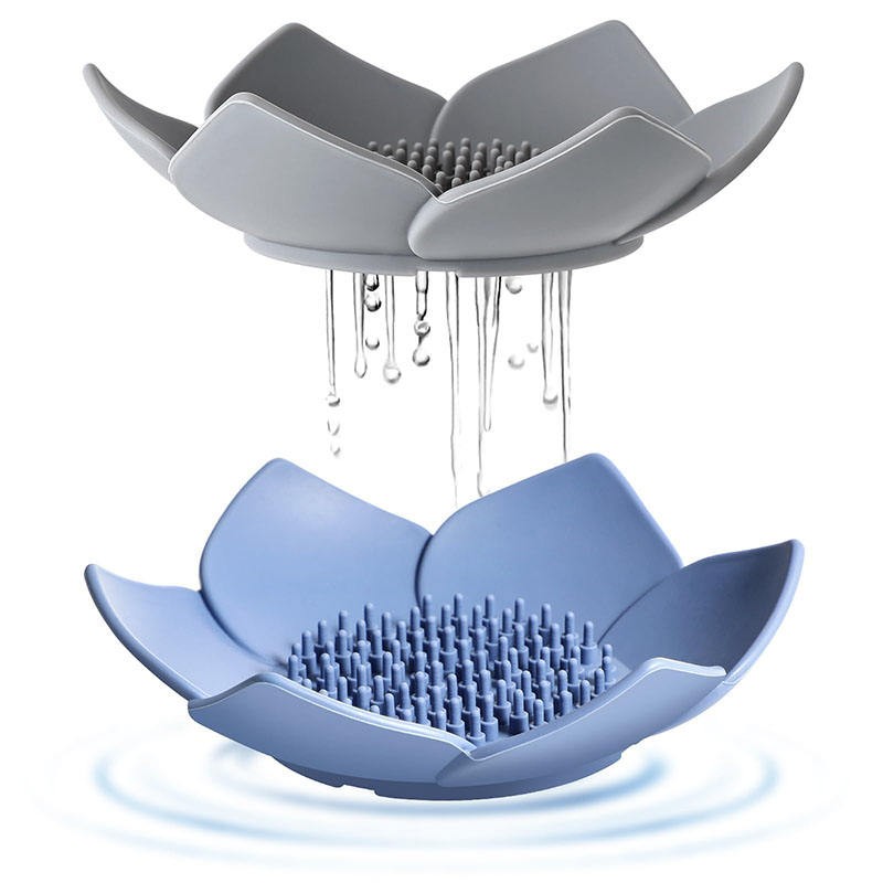 Single-Tier Silicone Soap Dish Manufacturer - Modern Self-Draining Waterfall Tray