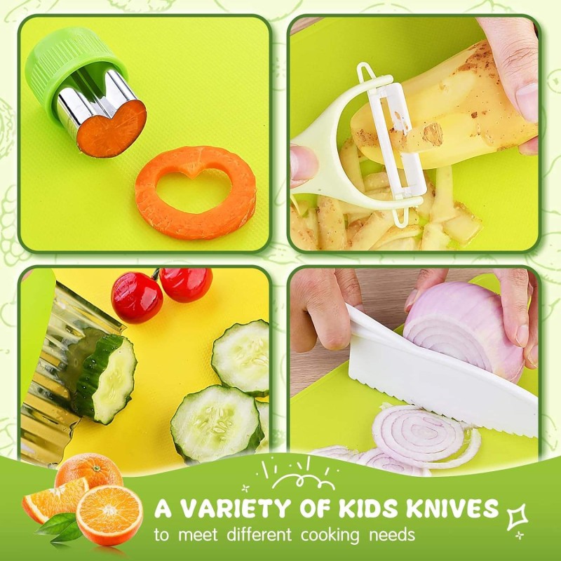 Kids Kitchen Safety Knife Set Manufacturer - 13Pcs Real Cooking Baking Toys