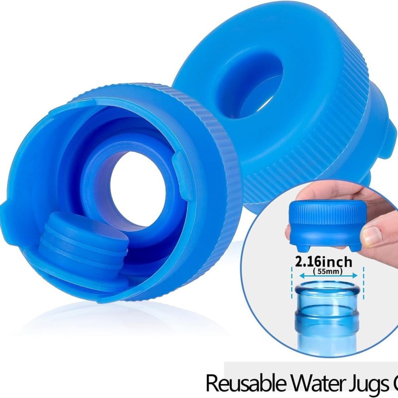 5 Gallon Silicone Water Bottle Cap Manufacturer - Non Spill 55mm Reusable Cover