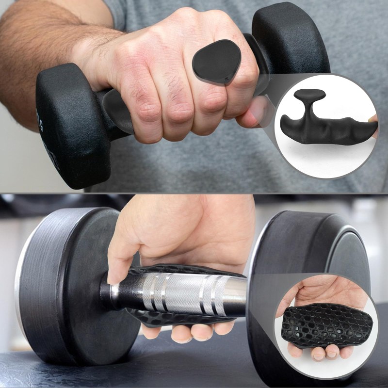 Weight Lifting Grips Factory - Ergonomics Rubber Gym Palm Protection Gloves