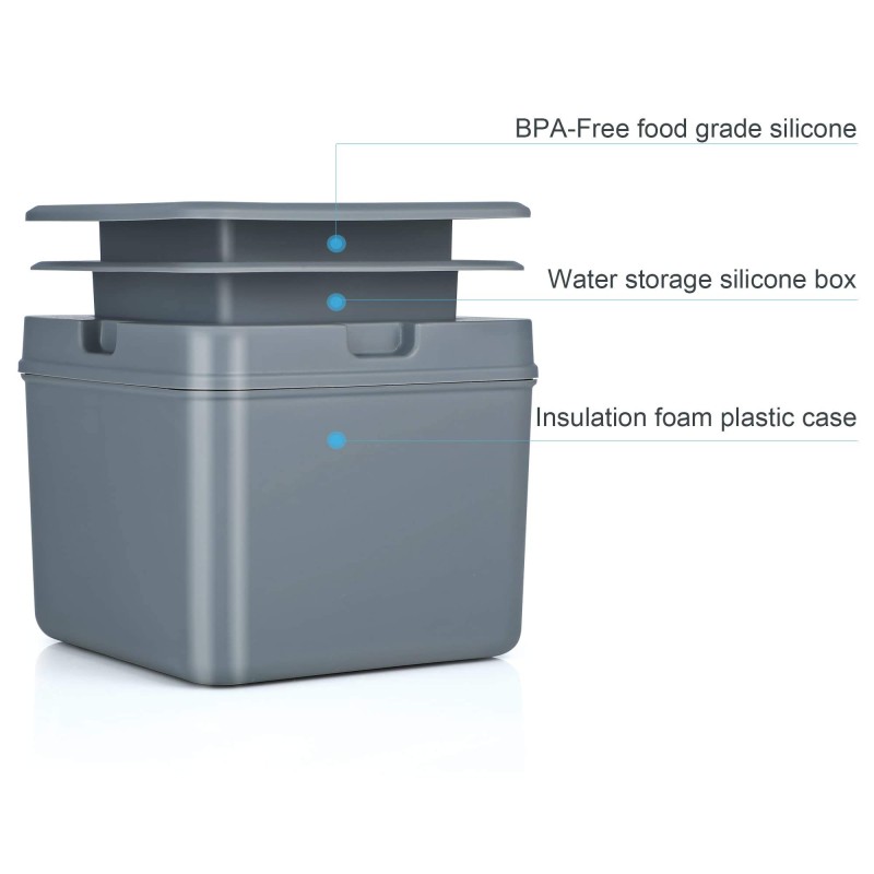 Clear Ice Cube Mold Factory - Modern Crystal Square Block Container Easy Release