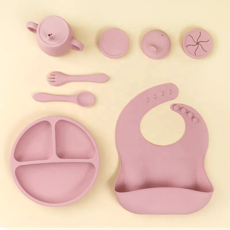 Baby Silicone Feeding Mat Set Manufacturer - Cute Portable with 450ml Bottle