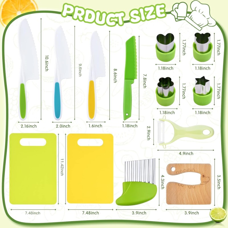 Kids Cooking Cutter Set Factory - Safe Reusable Toddler Kitchen Tools