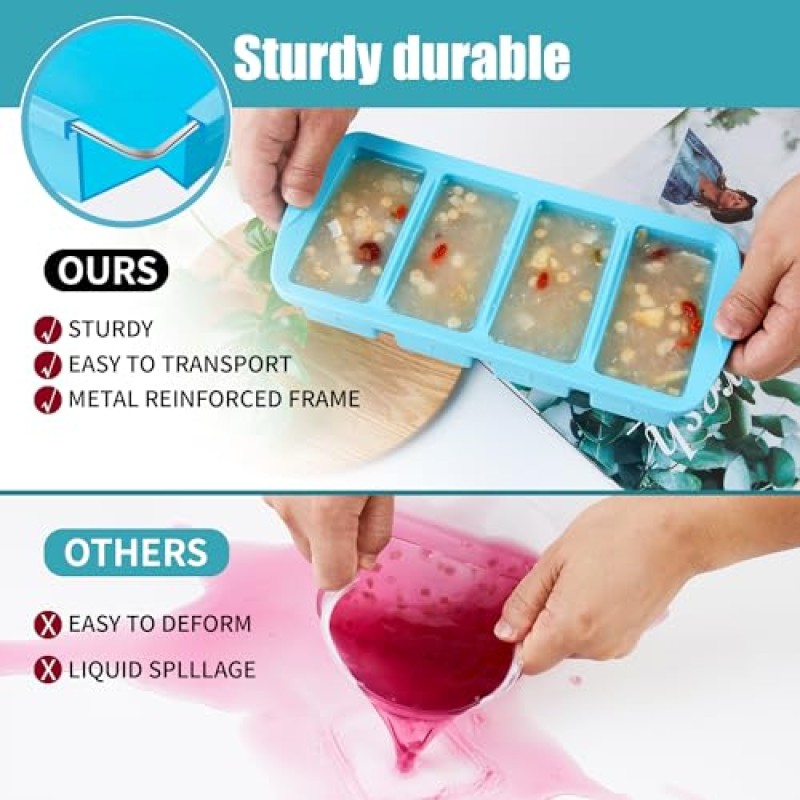 Large Rectangle Silicone Freezer Container Factory - Custom Logo with Lid