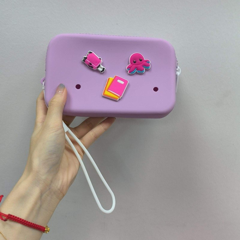 Silicone Coin Purse Square Factory - Pineapple Money Bag Colorful Cartoon Bulk