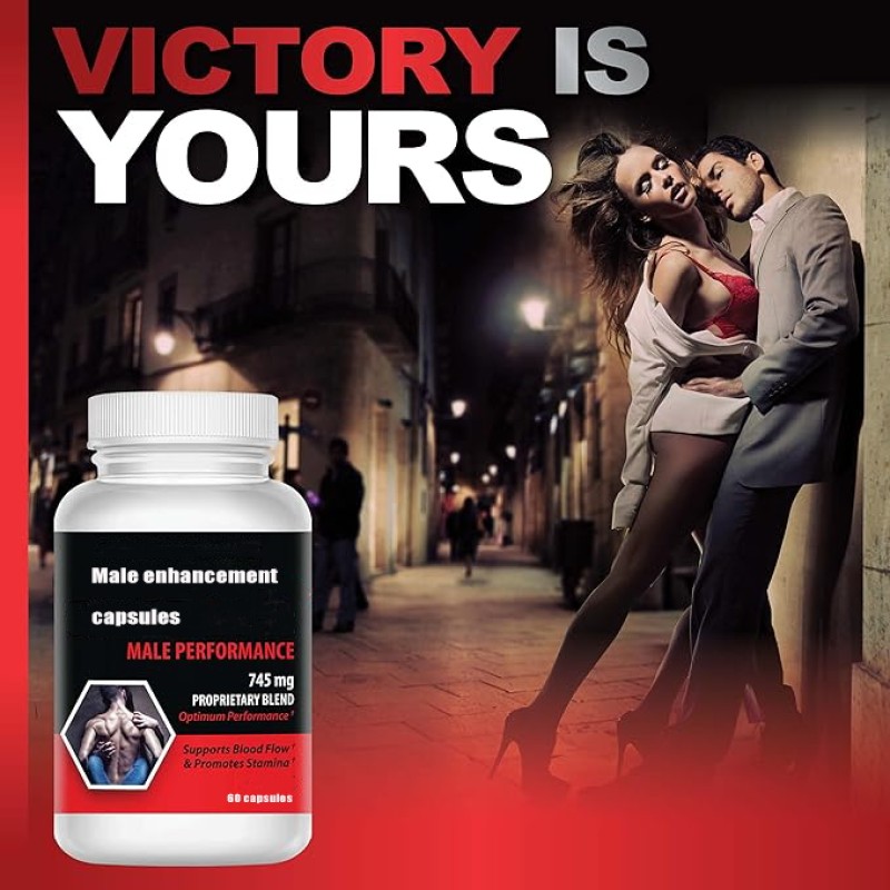 Male Enlarger Thicken Longer Bigger Growth Ashwagandha Root Enlargement 60 Capsules Male Enhancement Capsules for Men