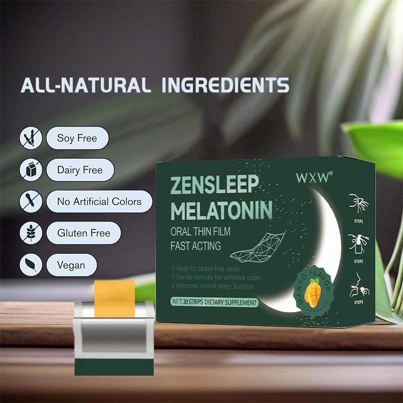 Private Label Support Hemp Gummies Sleep Aid for Stress Relief and Better Sleep Melatonin Strips