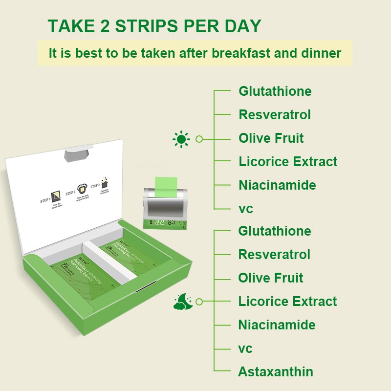 OEM/ODM Natural Skin Whitening Collagen Tripeptide Strips Delay Age Hami Melon Collagen Strips for Women