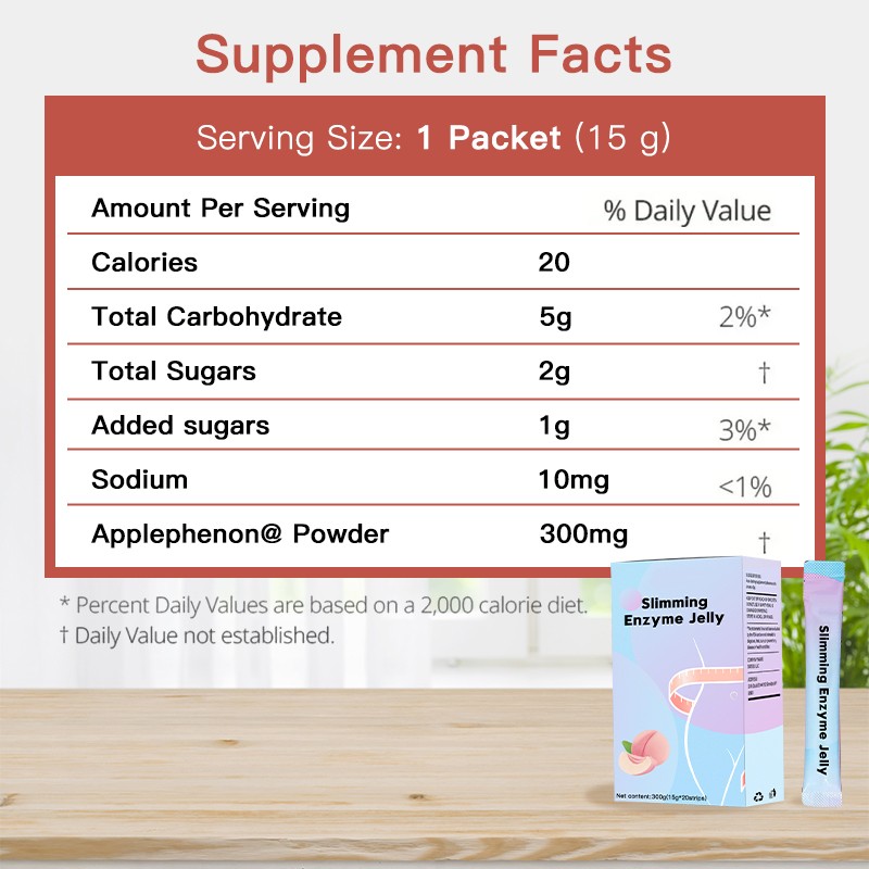 Customize Brand LOGO Magic Fruit Flavor Supplement Slimming Enzyme Jelly Detox Product Fruit Konjac Chia Seed Jelly Sticks