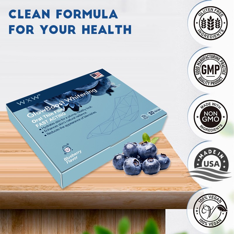 WXW  Private Whitening Strips  BrightPearl Whitening Oral Thin Film to Fast Acting Lighten the Skin