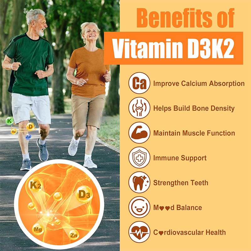 WXW OEM ODM Kids Organic Vitamin D3 Bone and Immune Health Vegan Gummy 60 Gummies Vitamin D3