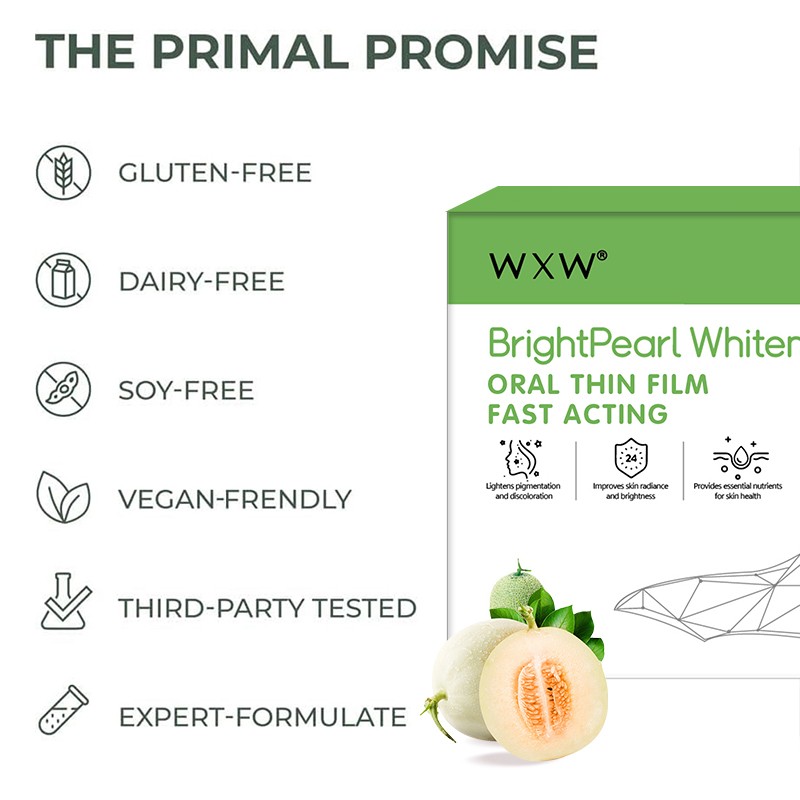 OEM/ODM Natural Skin Whitening Collagen Tripeptide Strips Delay Age Hami Melon Collagen Strips for Women