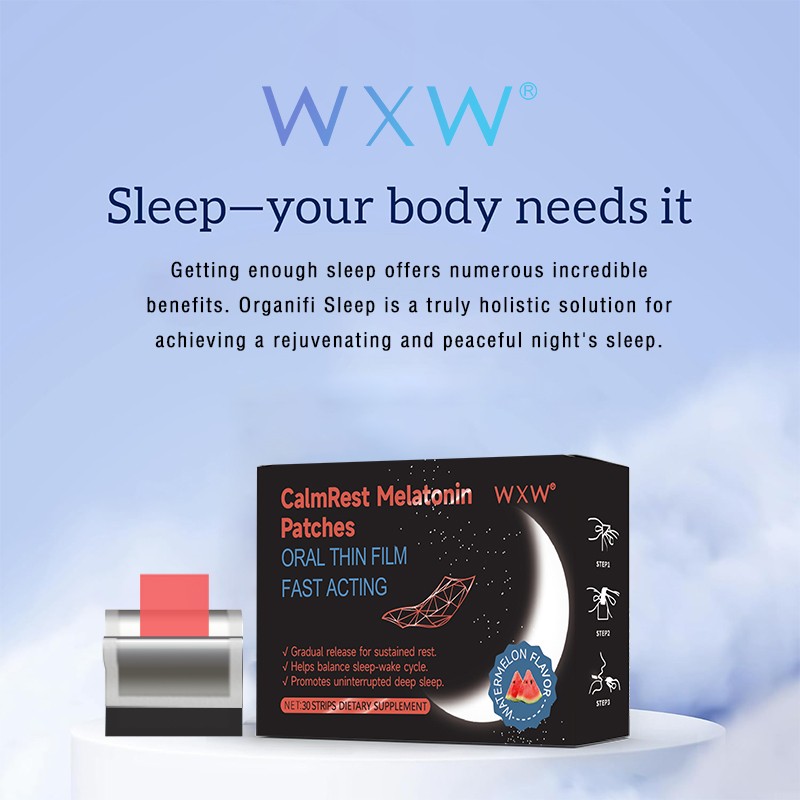 OEM Private Label 100% Natural Sleep Melatonin Gummies Mind Calm Bedtime Supplement Melatonin Strips