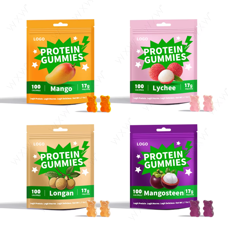 Private Label Reliable and Good Bears Whey Protein Gummy Candy Halal Sport Energy Boost Pre Workout Supplements Protein Gummies