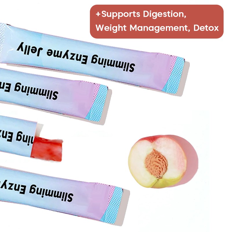 Customize Brand LOGO Magic Fruit Flavor Supplement Slimming Enzyme Jelly Detox Product Fruit Konjac Chia Seed Jelly Sticks