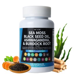 GMP Factory Supply Sea Moss Capsules Private Label Irish Sea Moss Capsules Sea Moss Capsules