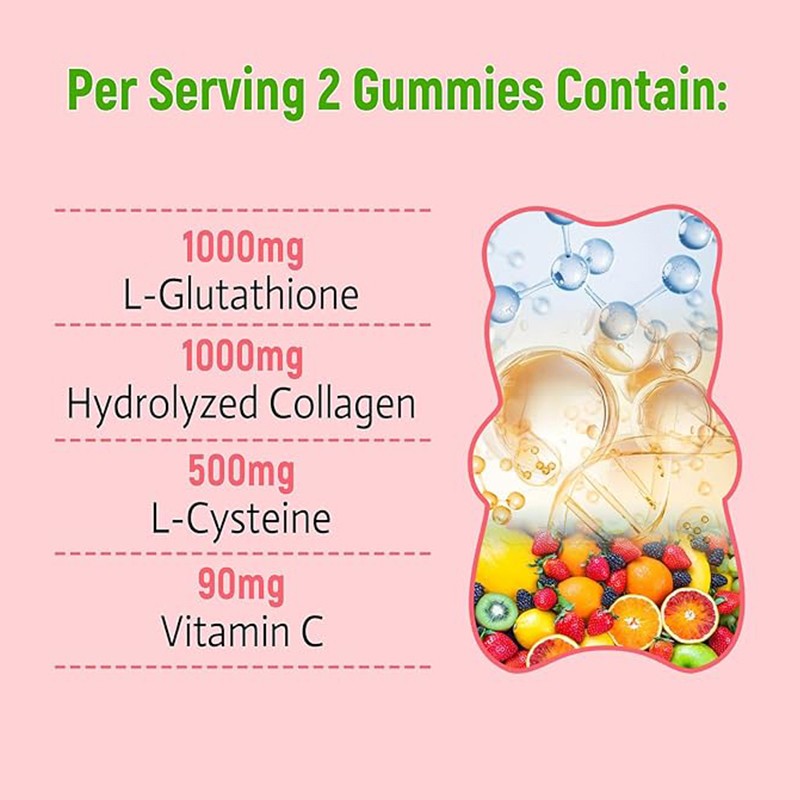OEM Private Label Brightening Skin Whitening Gummies Collagen Supplements Collagen L-G Lutathione Gummies for Women
