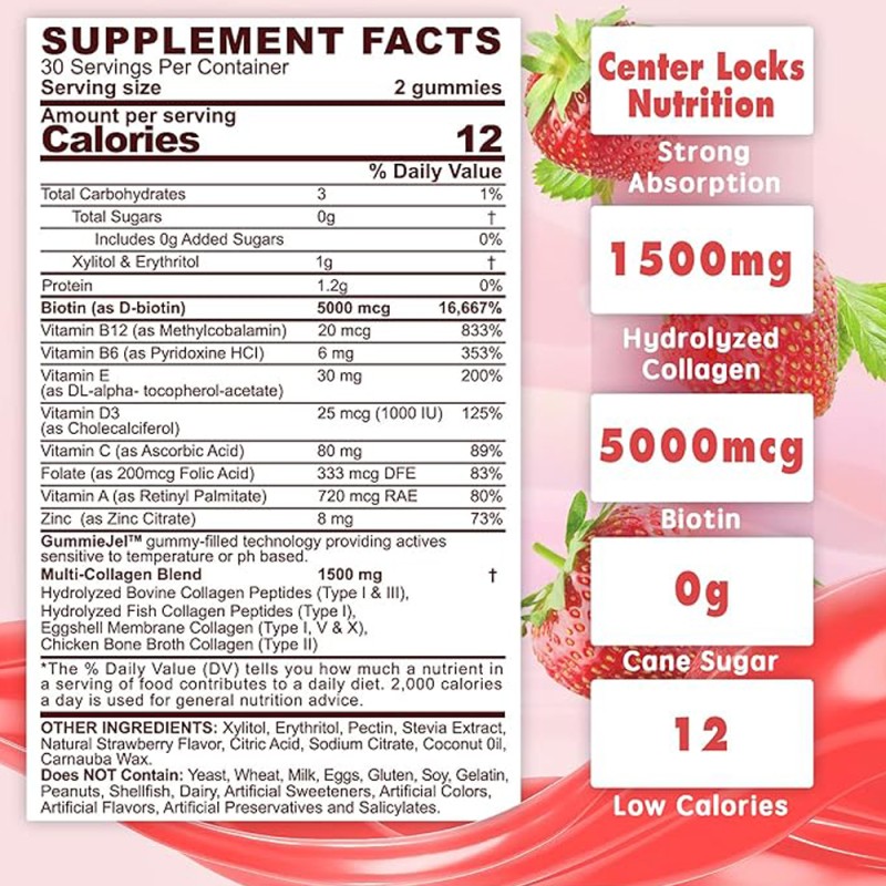 Natural Glutathiones Collagen Gummies Effects and Pure Vitamins Anti-Oxidant Effects Skin Whitening Gummies