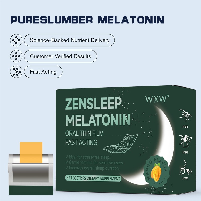 Private Label Support Hemp Gummies Sleep Aid for Stress Relief and Better Sleep Melatonin Strips