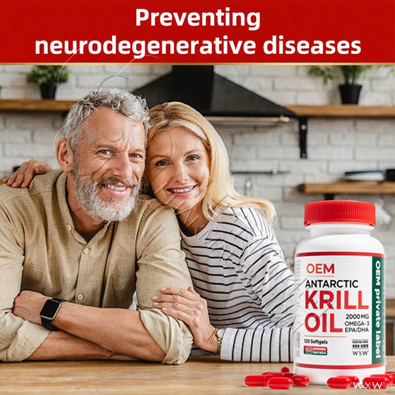 Hot Sales Brain Health Supplement Krill Oil Capsules Omega 3 Epa Dha Antarctic Krill Oil Softgel