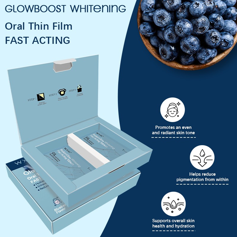 WXW  Private Whitening Strips  BrightPearl Whitening Oral Thin Film to Fast Acting Lighten the Skin