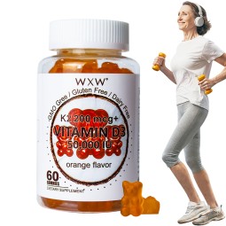OEM Vitamin D3 K2 Gummies Bone Health Vegan Vitamin Supplement for Immune Support Energy