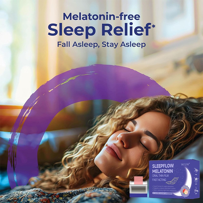 OEM Supplement Halal Deep Sleep Gummy Gaba Melatonin 60mg 10mg Sleep Melatonin Strips