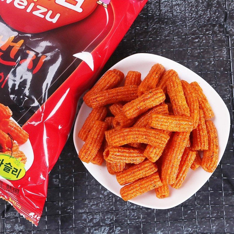 Korean Snacks Hot Chicken Roll Spicy Rice Cake Sticks  Favorite Snack
