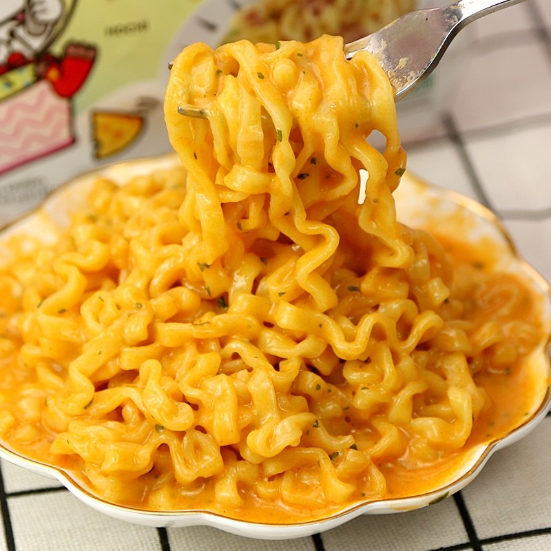 Korean Instant Noodle Food Hot Chicken Spicy Flavor Roasted