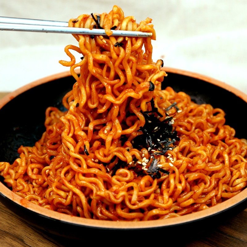 Korean Instant Noodle Food Hot Chicken Spicy Flavor Roasted