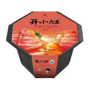 405G Open a Small Stove Spicy Beef Self Heating Hot Pot Food Ready to Eat Heating Beef Hotpot Self-boiling Hotpot