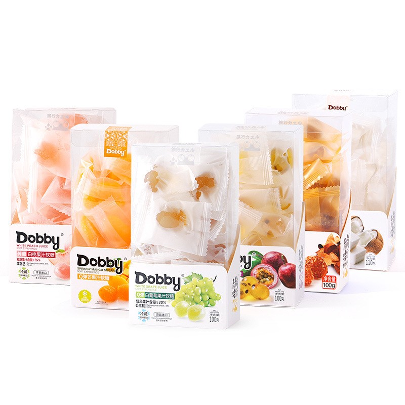 Wholesale Dobby Fruit Juice Fudge with Various Ingredients and Good Taste Candies