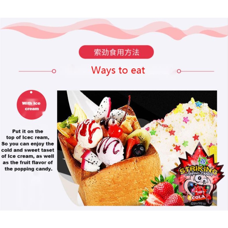 30g*48bags Popular Delicious Candy Made in China Various Flavor Magic Popping Candy for Child