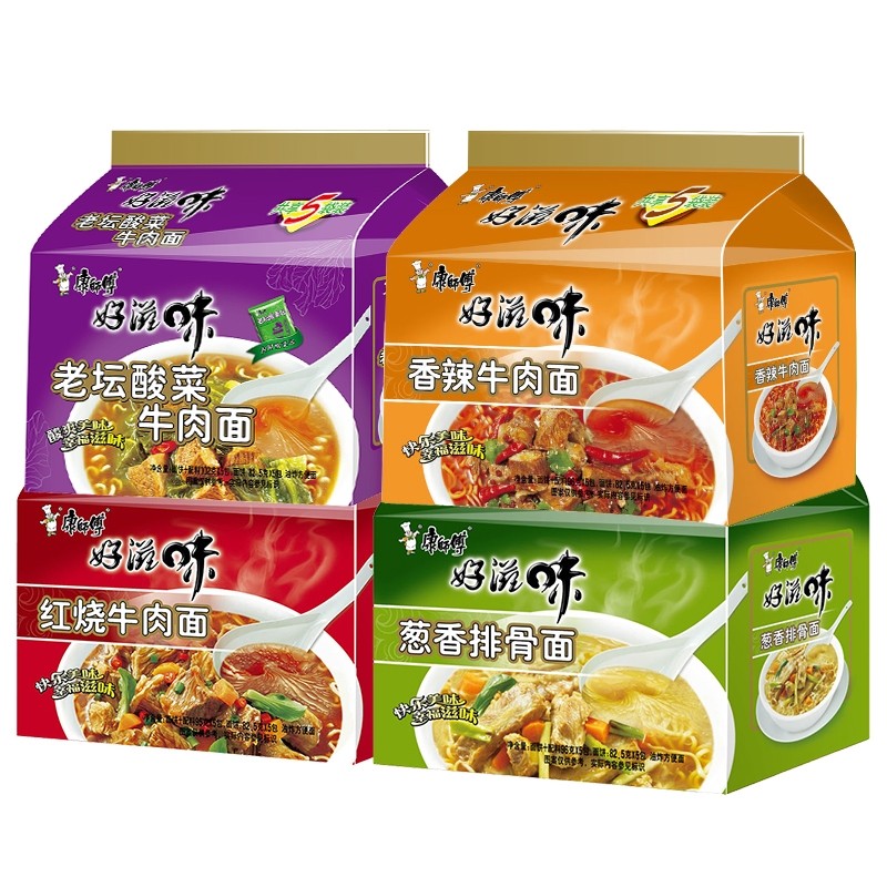China  Spicy  Instant Noodle Popular Convenience Instant Food Kangshifu Bag Instant Noodles