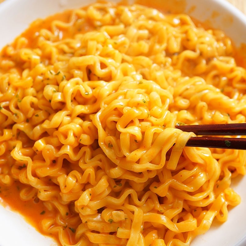 Korean Instant Noodle Food Hot Chicken Spicy Flavor Roasted
