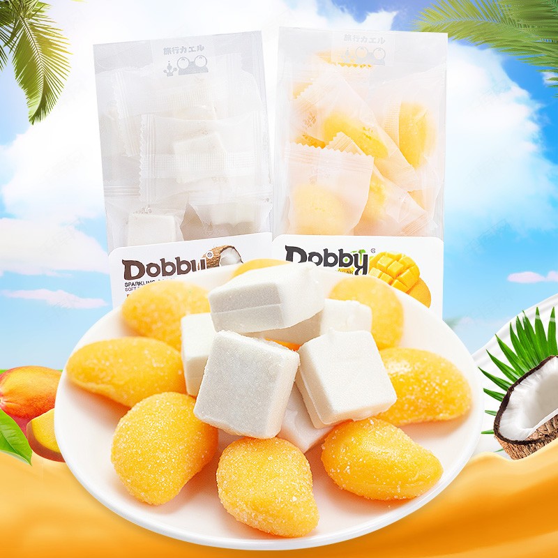 Wholesale Dobby Fruit Juice Fudge with Various Ingredients and Good Taste Candies