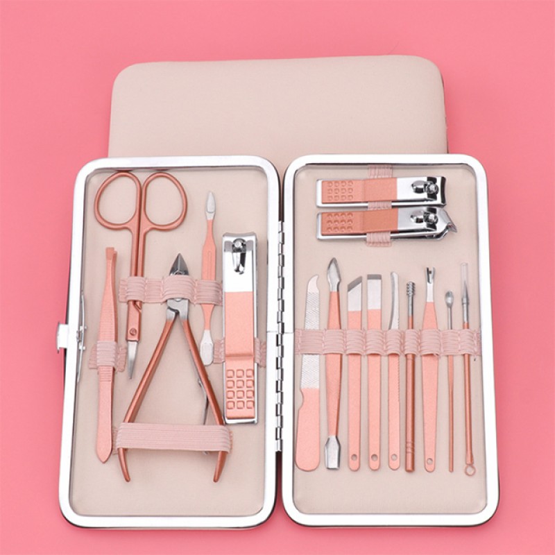 Manicure Set Manufacturer - RIMEI Rose Gold Professional Pedicure Set Wholesale