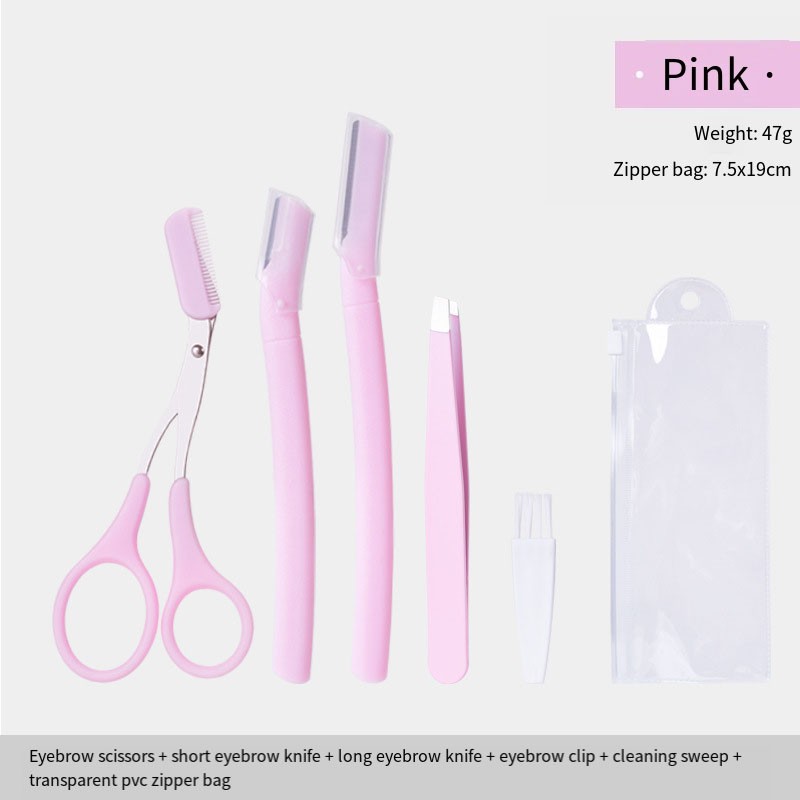 Eyebrow Razor Kit Manufacturer - 5 in 1 Unisex Facial Face Shaver Tweezers Scissors