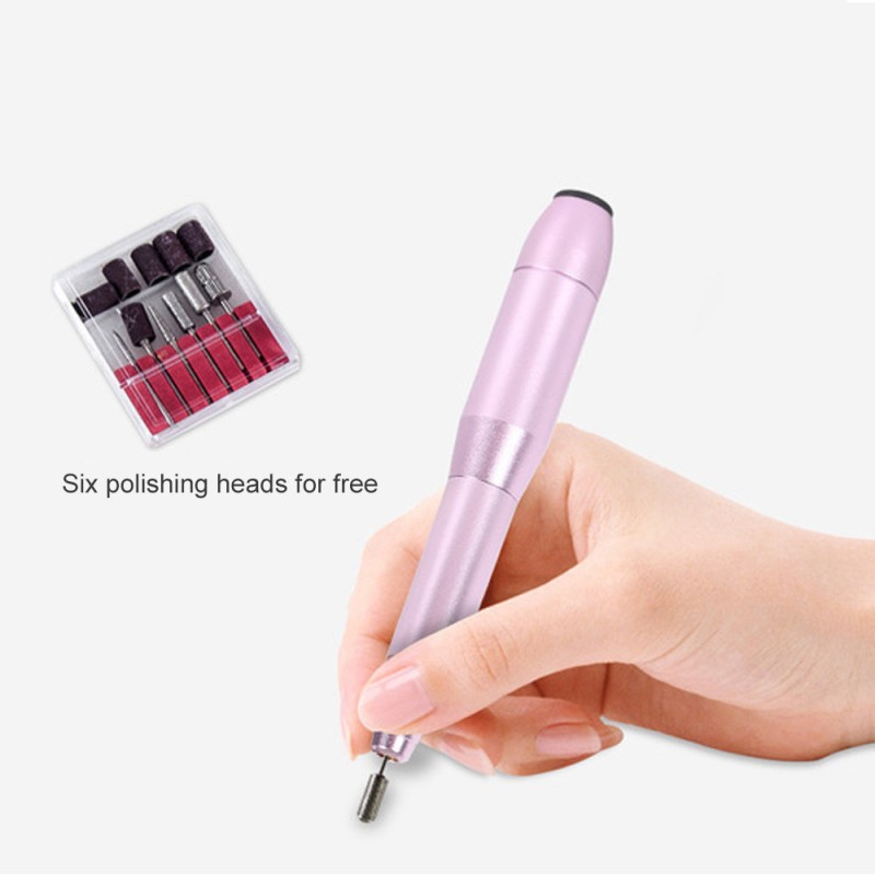 Electric Nail Drill Manufacturer - Mini Portable USB Metal Nail Polisher Pen