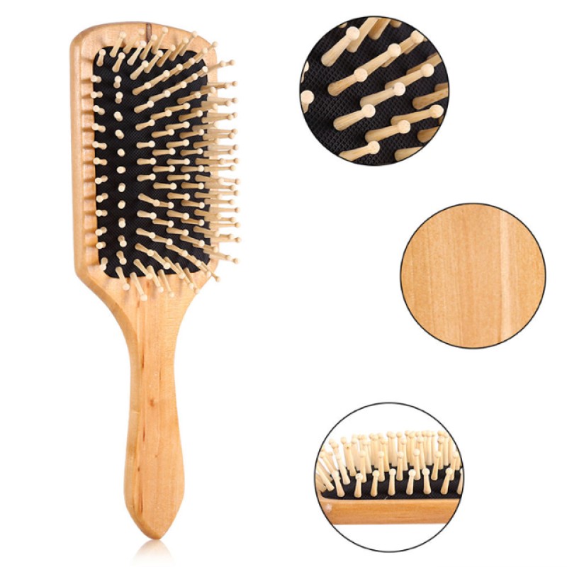 Wooden Hair Brush Manufacturer - Eco Friendly Large Natural Bamboo Paddle Detangling