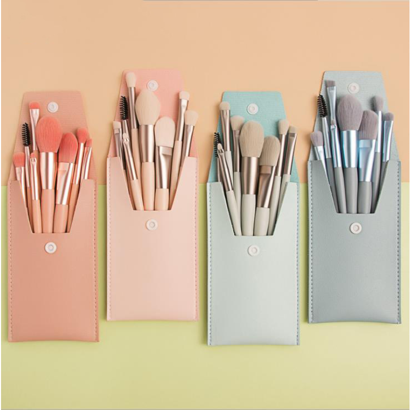 Makeup Brush Set Manufacturer - 8 Pcs Travel Personalized Synthetic Mini Brushes