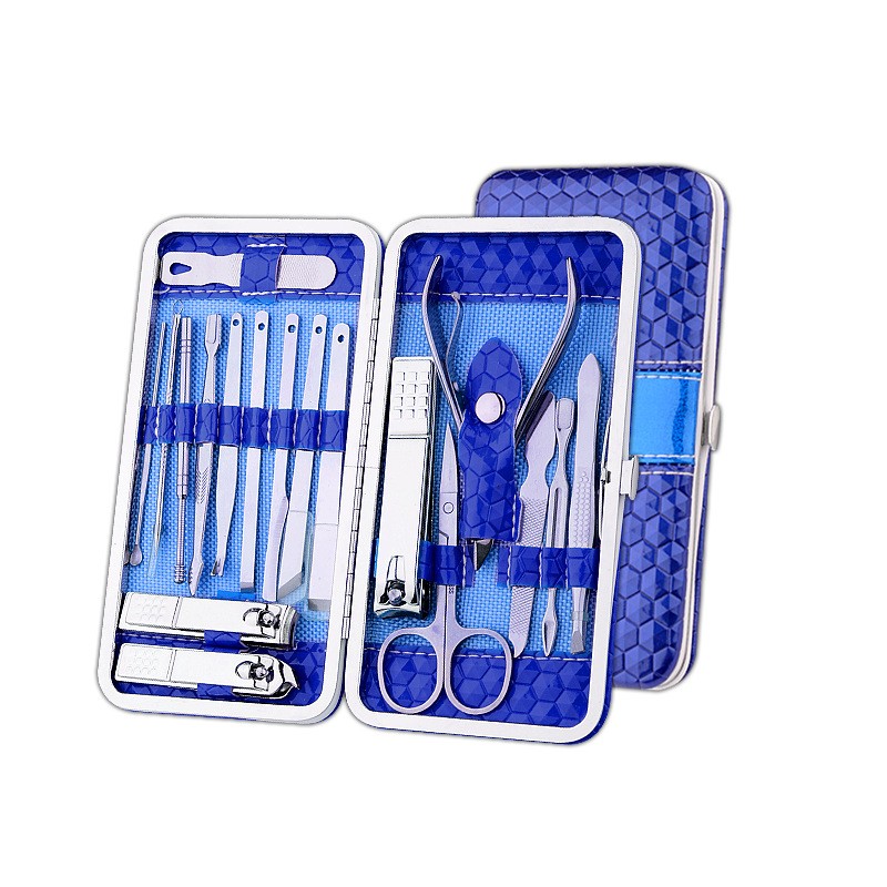 Manicure Set Manufacturer - 18pcs Travel Nail Clippers Grooming Hygiene Tool Kit