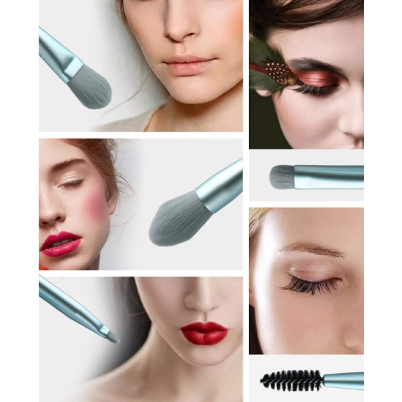 Makeup Brush Set Manufacturer - Custom Wood Handle 8pcs Nylon Hair Kit