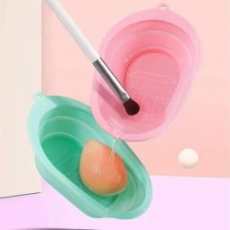 Makeup Brush Cleaner Manufacturer - Portable Silicone Reusable Deep Cleaning Bowl