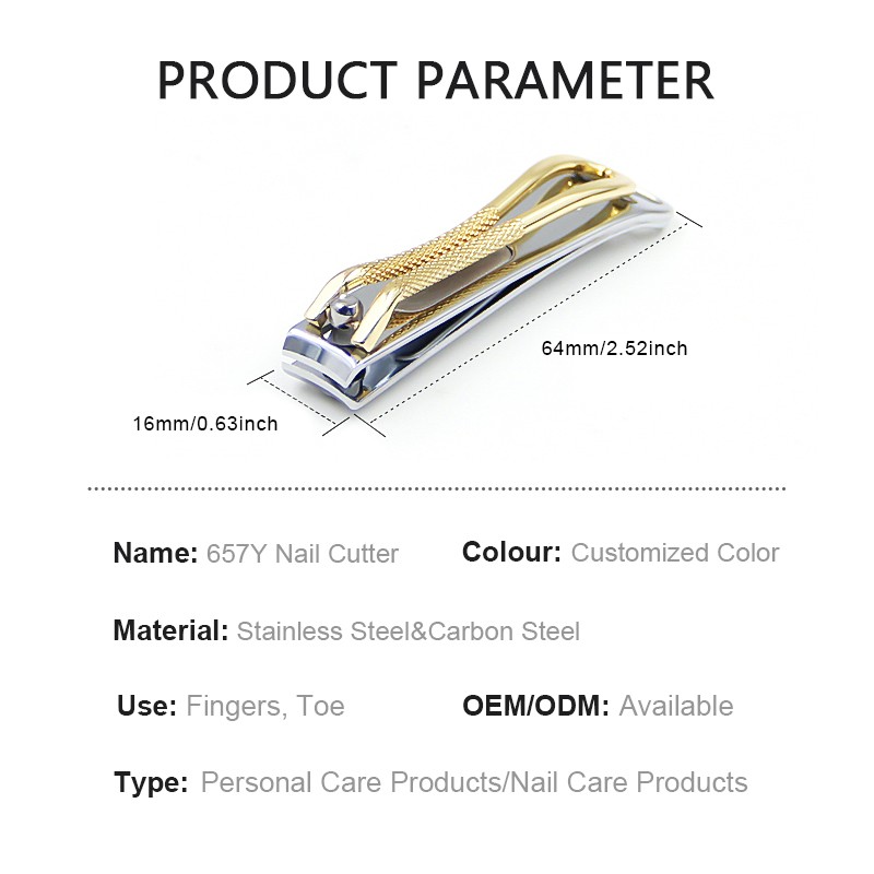 Nail Clipper Manufacturer - Gold Plated Metal Nail Cutter Custom Logo