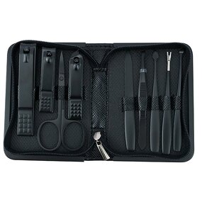 Manicure Set Manufacturer - Rimei 9 Pcs Black Stainless Steel Fingernail Clippers