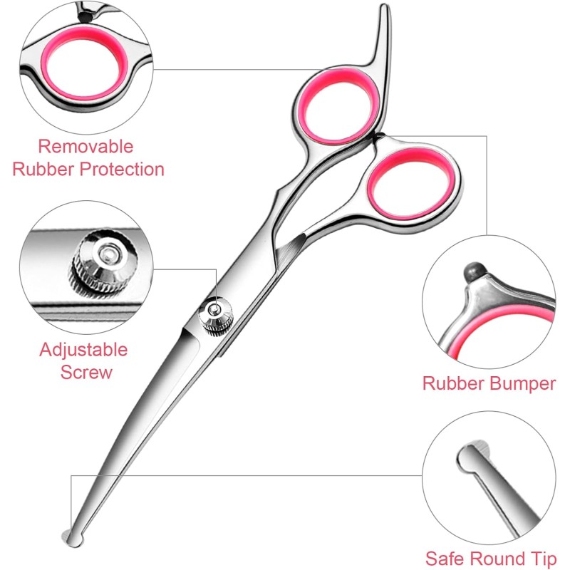 Dog Grooming Kit Manufacturer - Professional Safety Round Tips Stainless Steel Shears