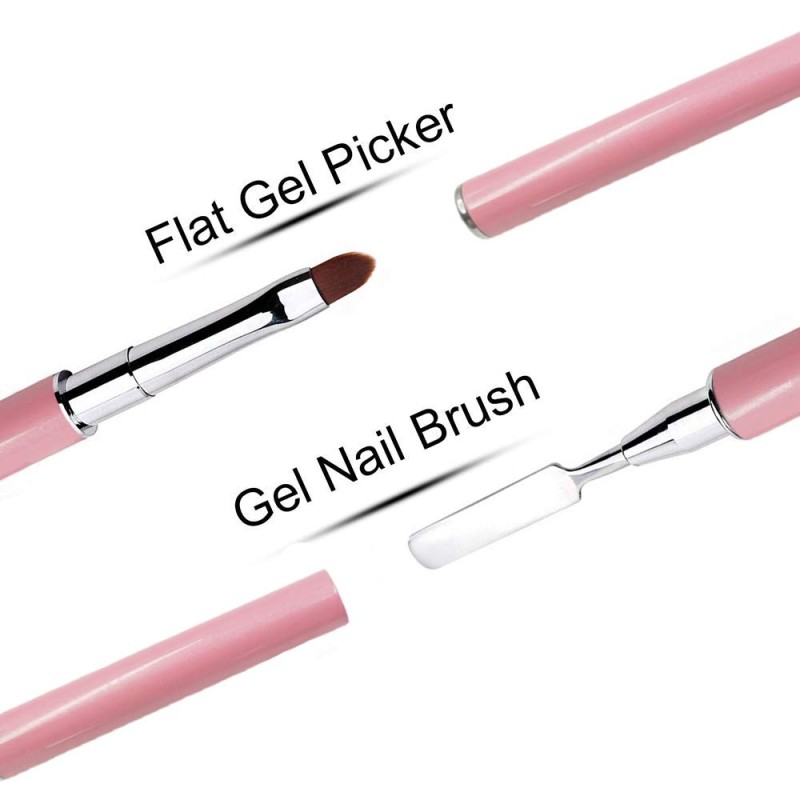 Nail Brush Tool Manufacturer - Dual-Ended Brush & Picker 2 in 1 for UV Gel Acrylic